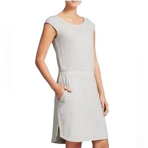 ATHLETA NWT Redondo Heathered Grey Sporty Cap Sleeve Dress Size Large